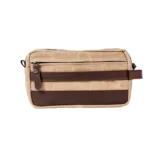 Sand Beige & Chocolate Leather Handbag