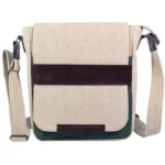 Beige & Brown Messenger Bag Sukoon Leather