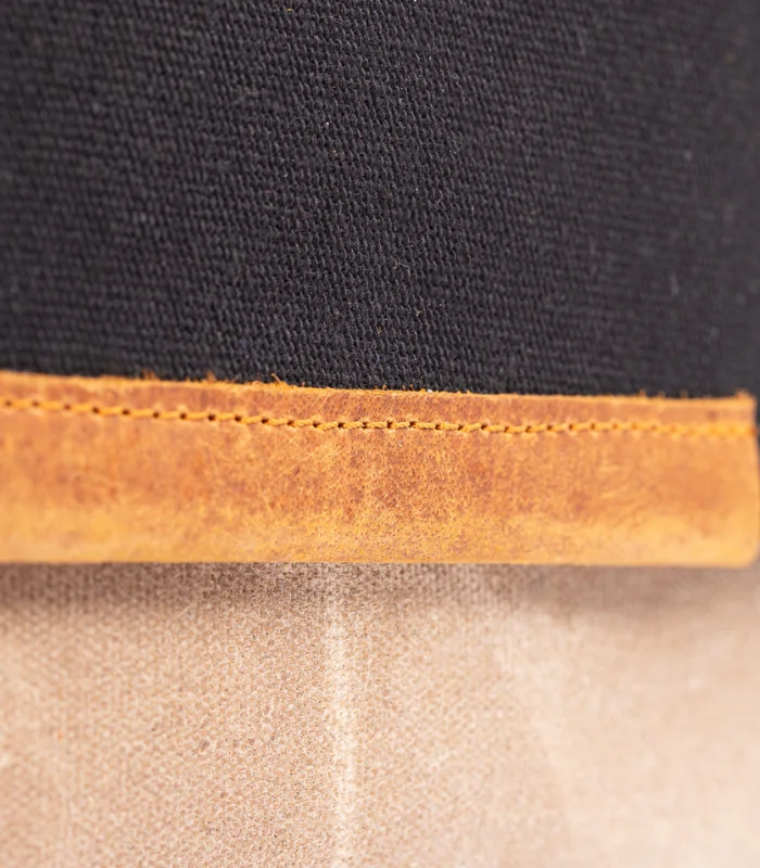 Charcoal Black & Caramel Side Messenger (4)