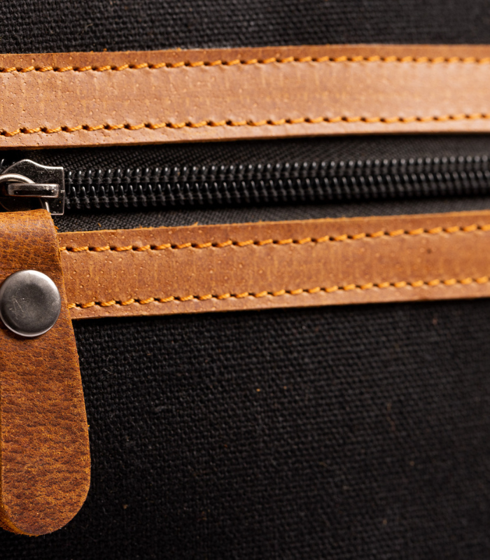 Charcoal & Caramel Backpack Sukoon leather (2)