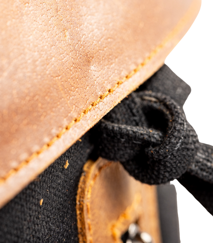 Charcoal & Caramel Backpack Sukoon leather (6)