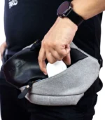 Pocket of Urban Eclipse leather crossbody bag by Sukoon