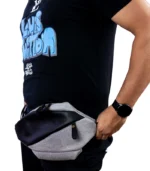 Urban Eclipse leather crossbody bag by Sukoon worn waist