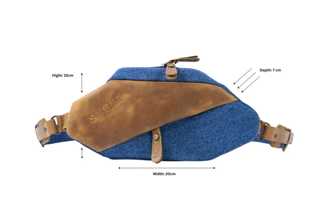 The Ocean Drifter Crossbody Dimintions Sukoon Leather