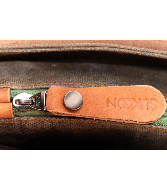 Sunset Olive Small Messenger Sukoon Leather (10)